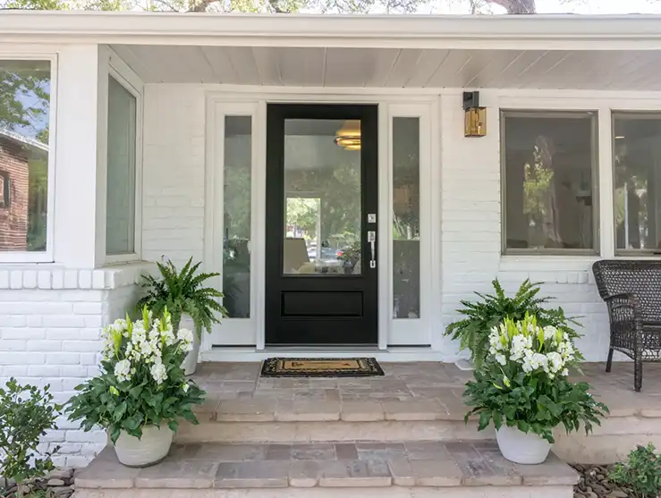 Newly installed secure steel entry door