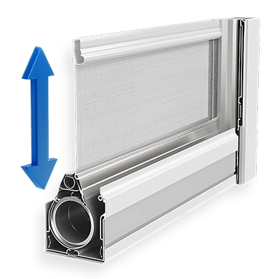 Innovative retractable screen for storm door.