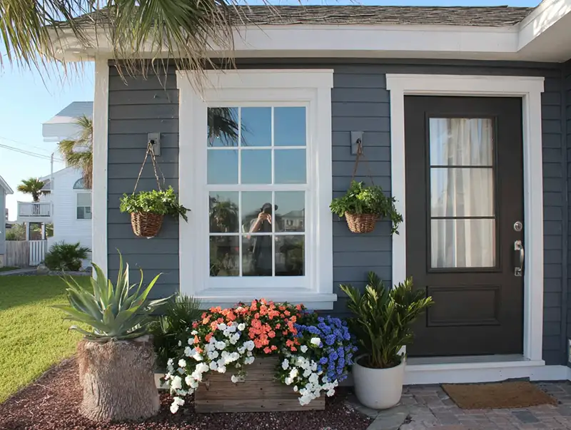 Beautiful double-hung window in a Florida home