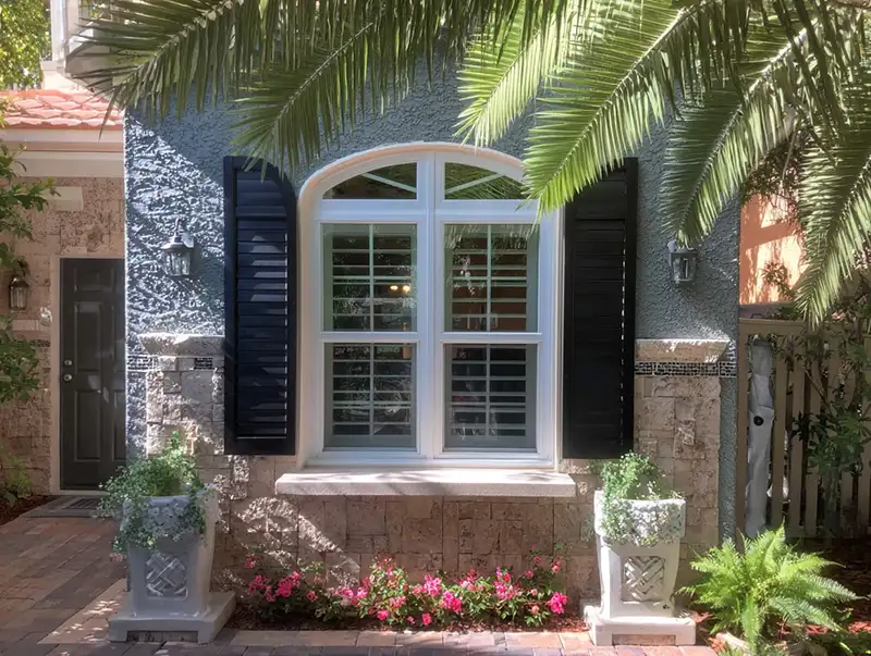 Beautiful double-hung window in a Florida home